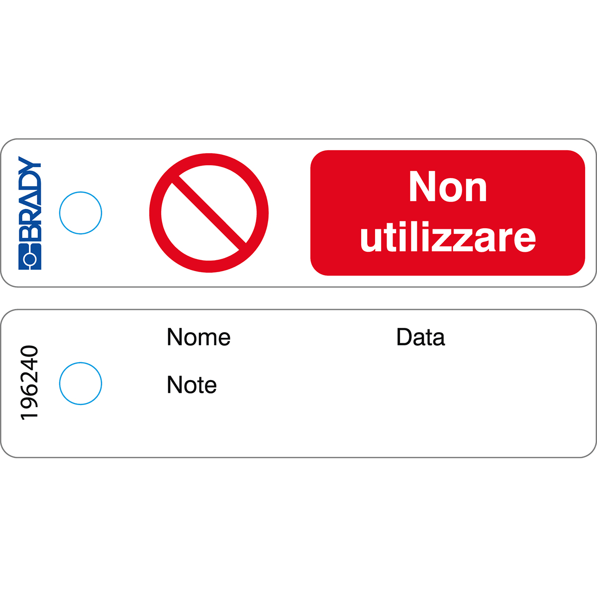 BRADY - Mini-targhetta – Non utilizzare – IT
