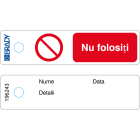 BRADY - Mini-targhetta – Non utilizzare – RO 196243