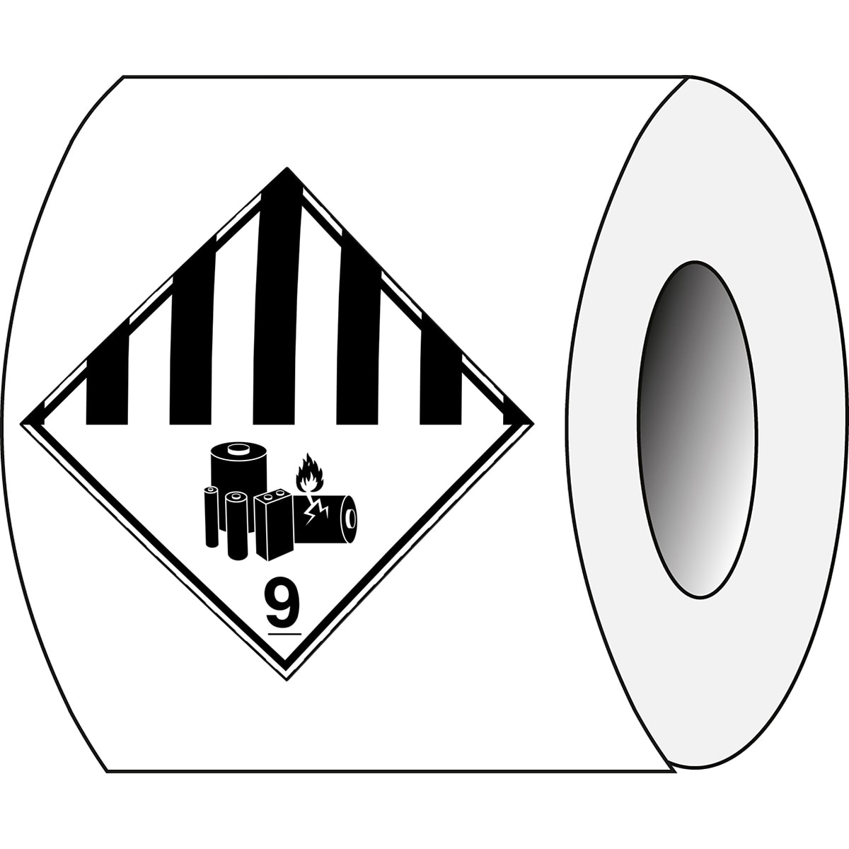 BRADY - Segnaletica per trasporto – ADR 9A – Marchio per batterie e pile al litio