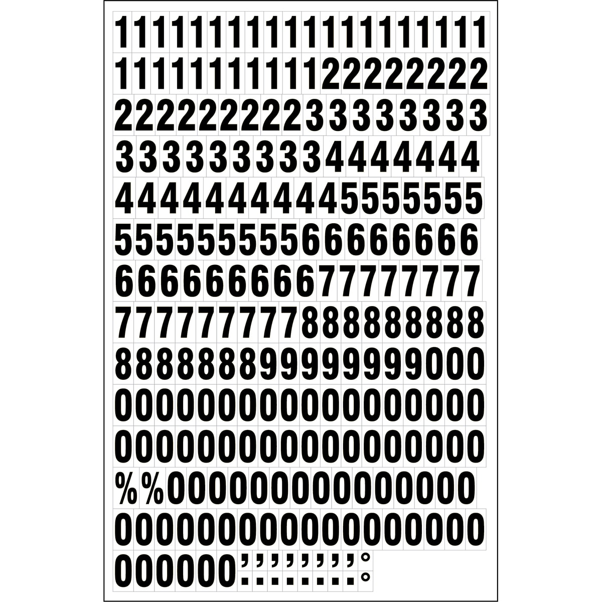 BRADY - Numeri magnetici su foglio