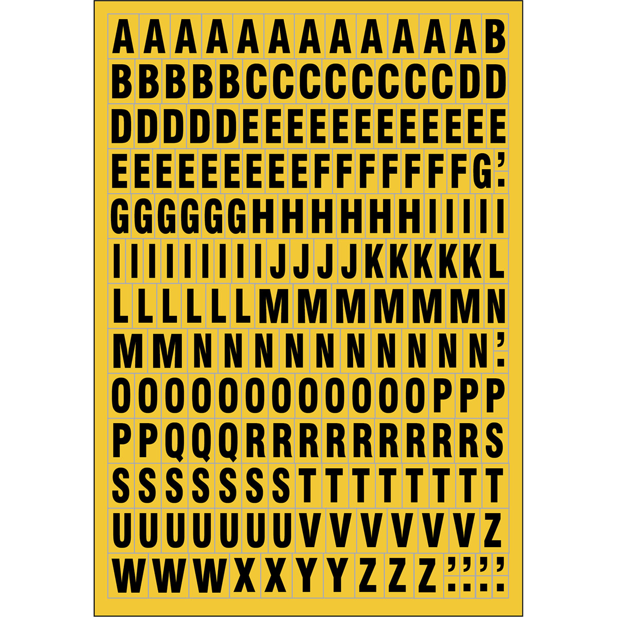 BRADY - Lettere magnetiche su foglio
