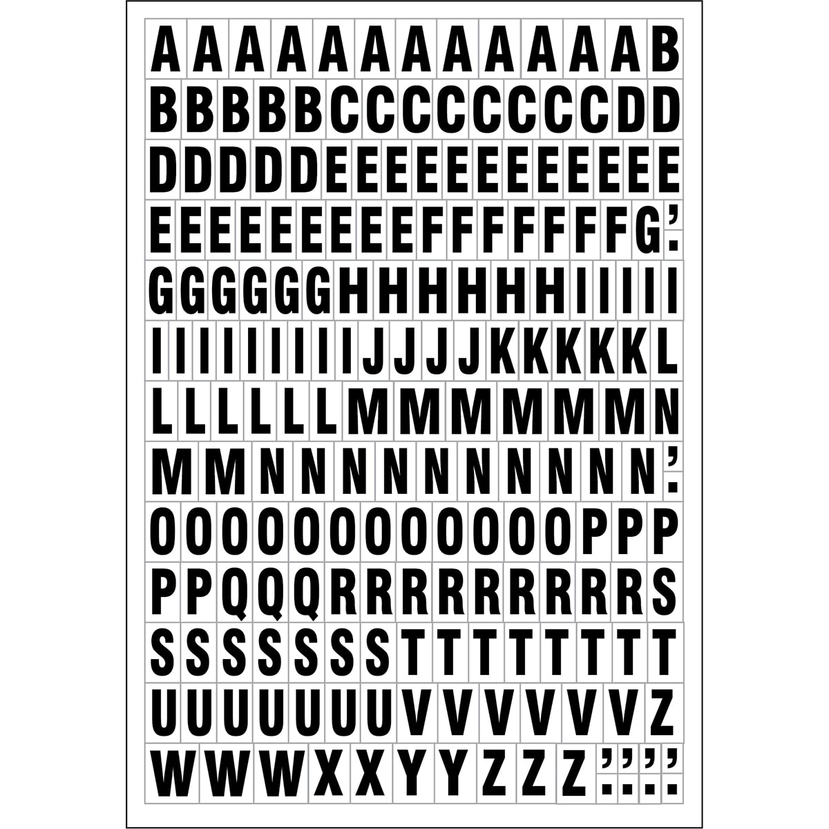 BRADY - Lettere magnetiche su foglio