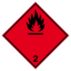 BRADY - Segnaletica per trasporti – ADR 2.1a – Gas infiammabile