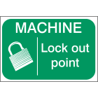 BRADY - MACHINE LOCK OUT.. LBL 100X150MM L. POLY