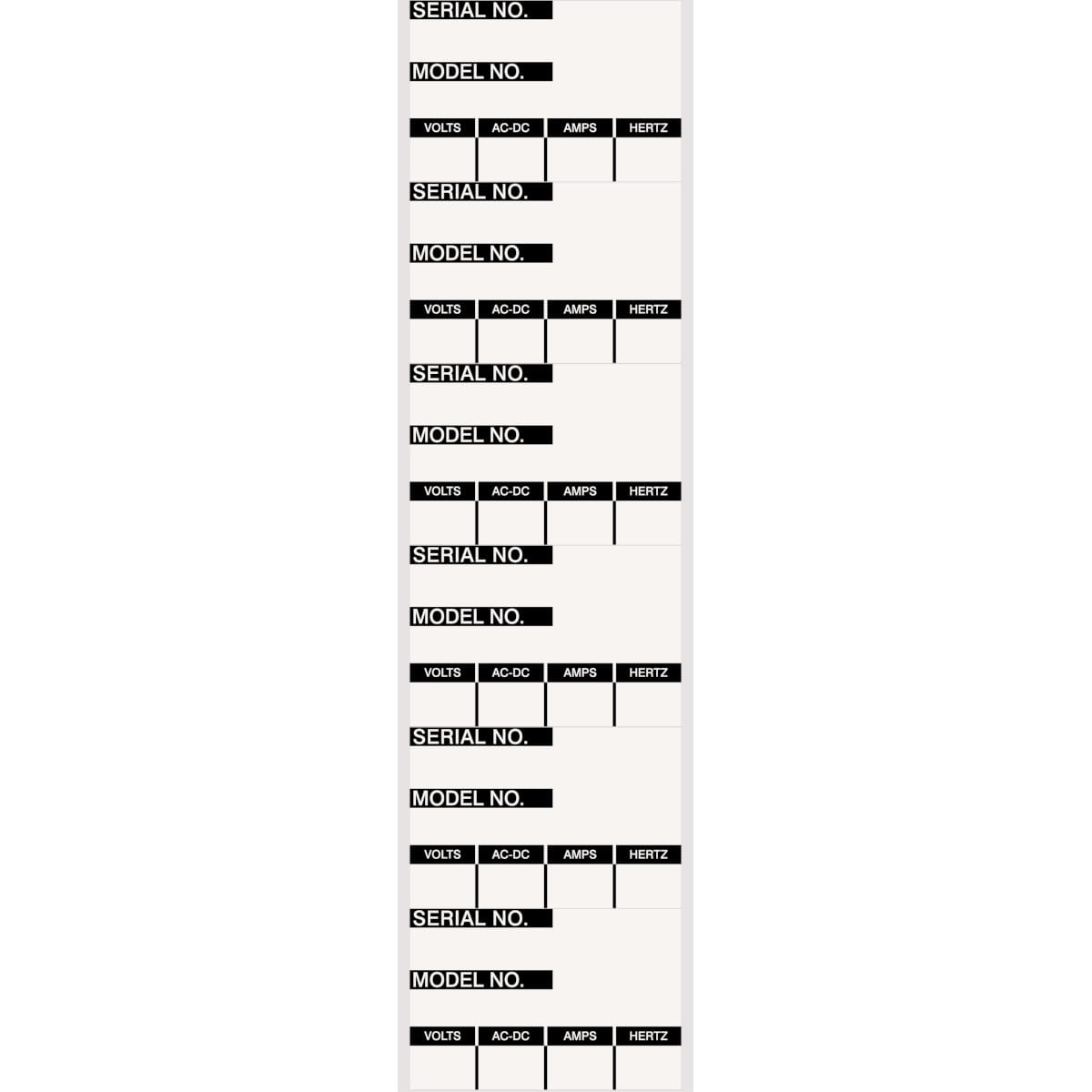 BRADY - Etichette per manutenzione scrivibili – N. serie/N. modello 235075