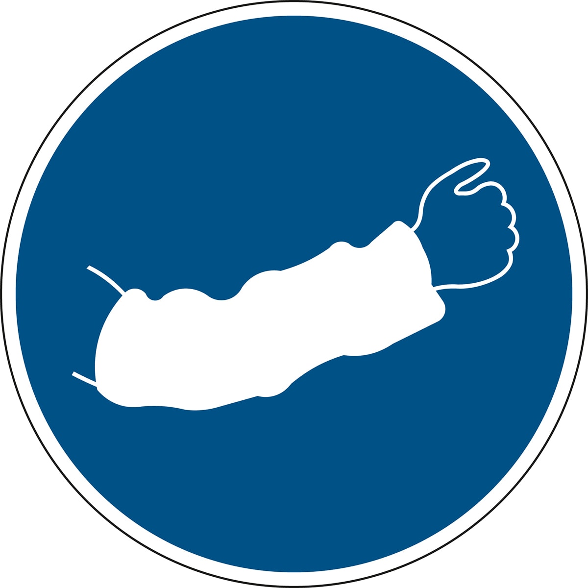 BRADY - Segnaletica di sicurezza ISO – È obbligatorio indossare manicotti protettivi 237908