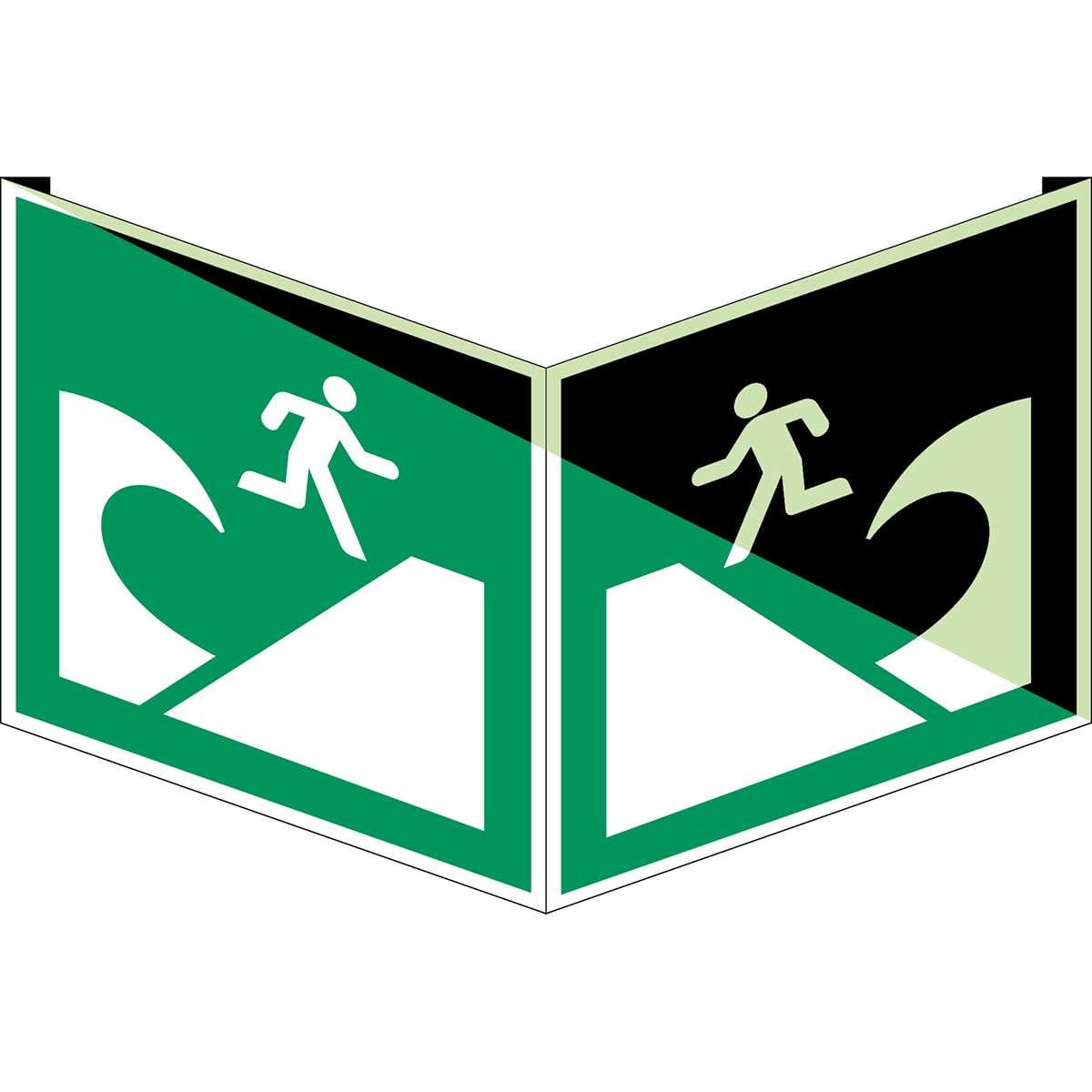 BRADY - Segnaletica di sicurezza ISO –Area di evacuazione Tsunami 238410