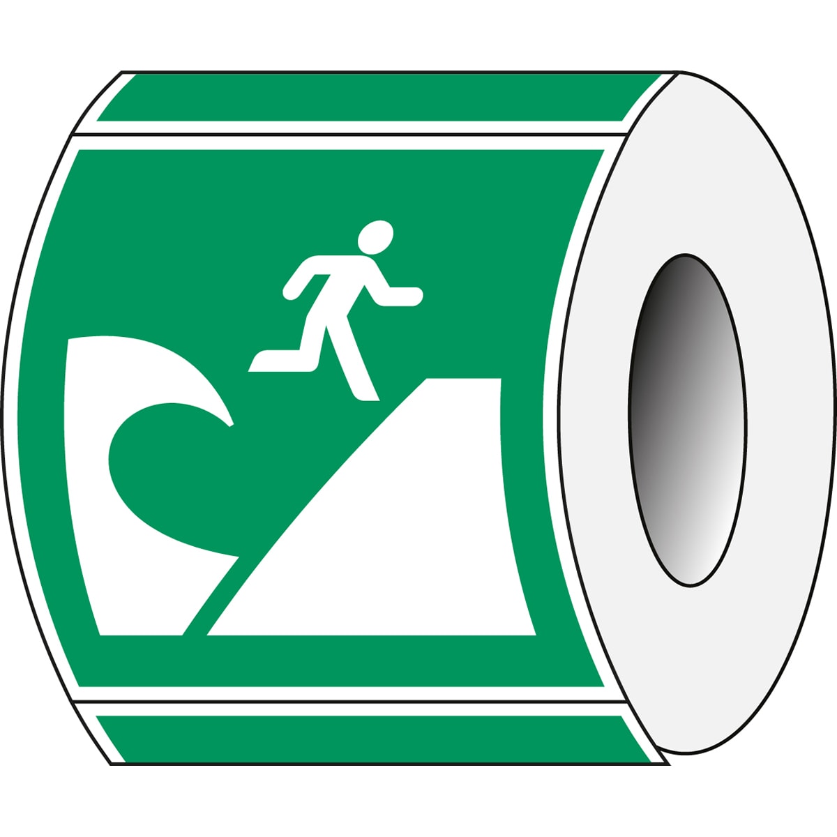 BRADY - Segnaletica di sicurezza ISO –Area di evacuazione Tsunami 238419