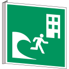 BRADY - Segnaletica di sicurezza ISO –Edificio di evacuazione Tsunami