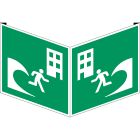 BRADY - Segnaletica di sicurezza ISO –Edificio di evacuazione Tsunami 238625