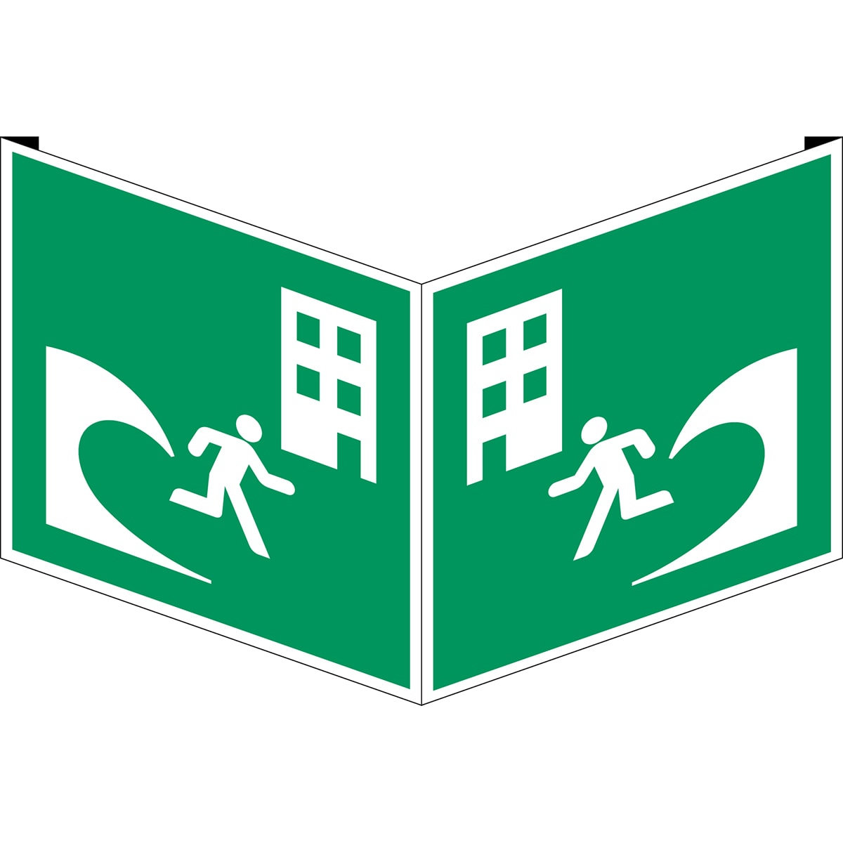 BRADY - Segnaletica di sicurezza ISO –Edificio di evacuazione Tsunami 238627