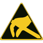 BRADY - Attenzione Pericolo elettrostatico – Solo simbolo, senza testo 250632