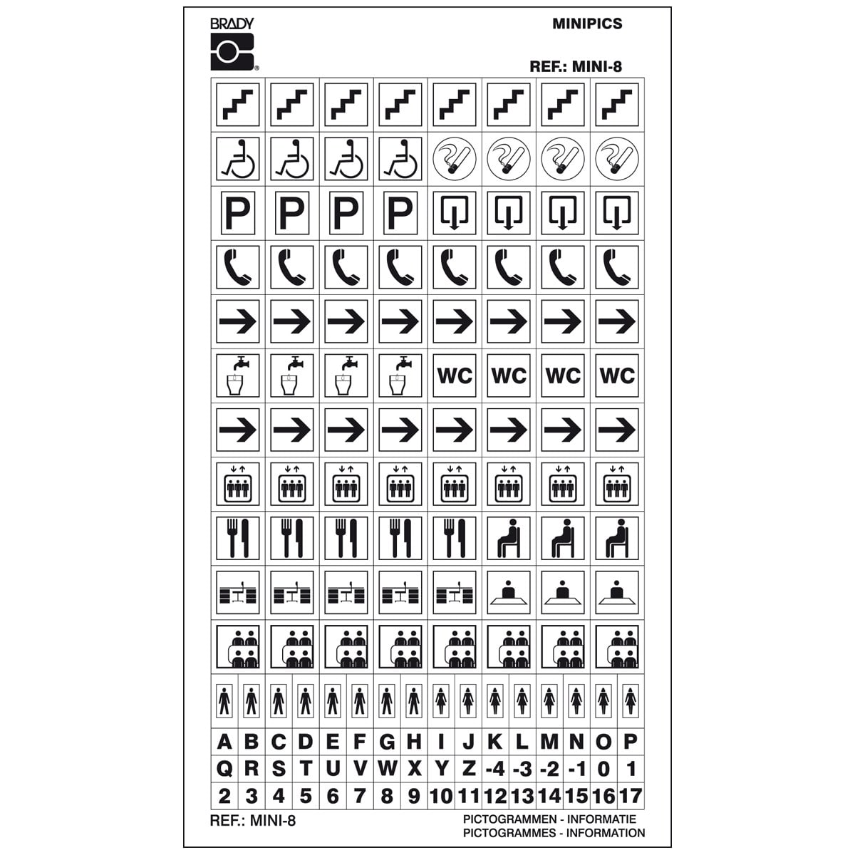 BRADY - Mini-pittogrammi – Mini 8: Informazione 286911