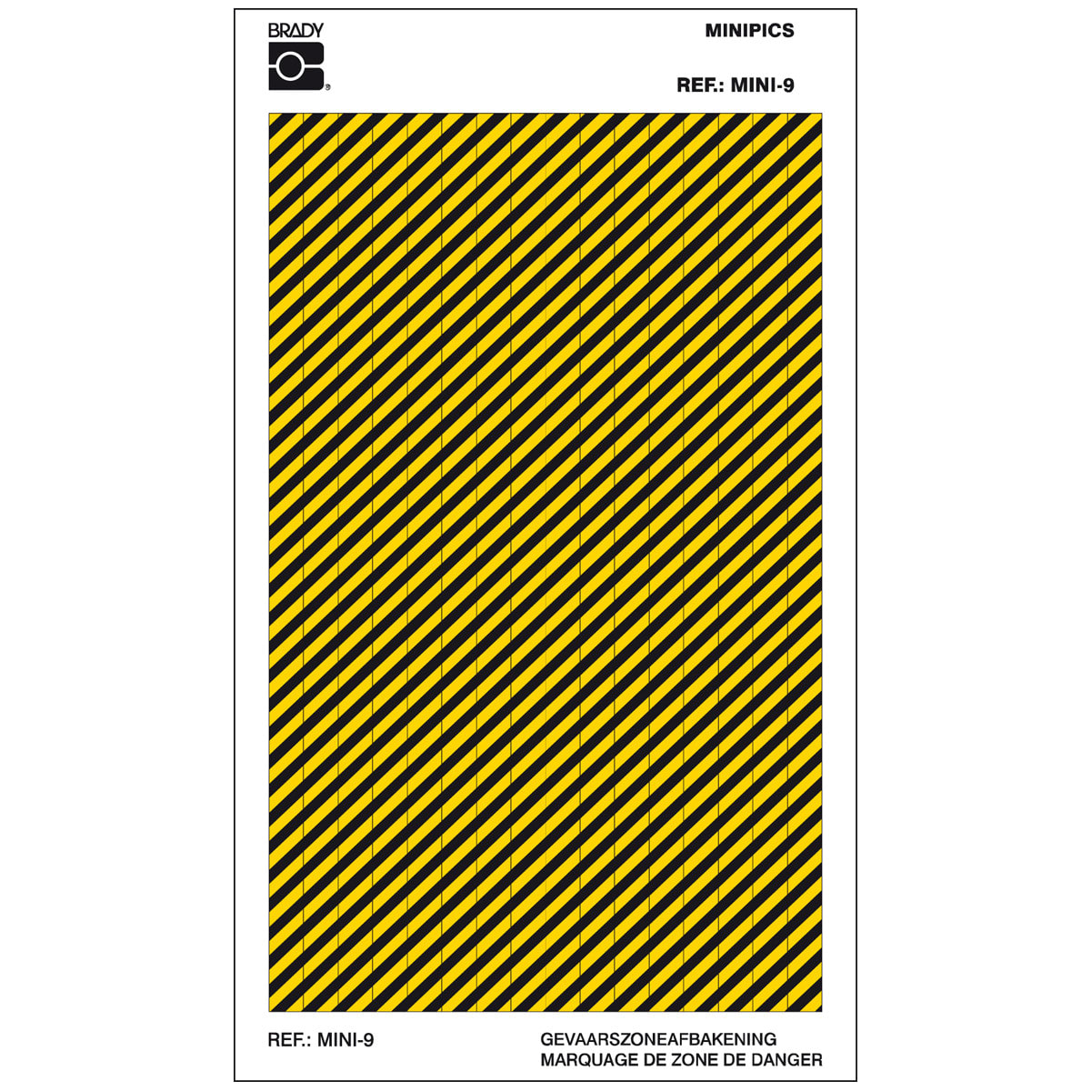 BRADY - Mini-pittogrammi – Mini 9: Aree pericolose 286912