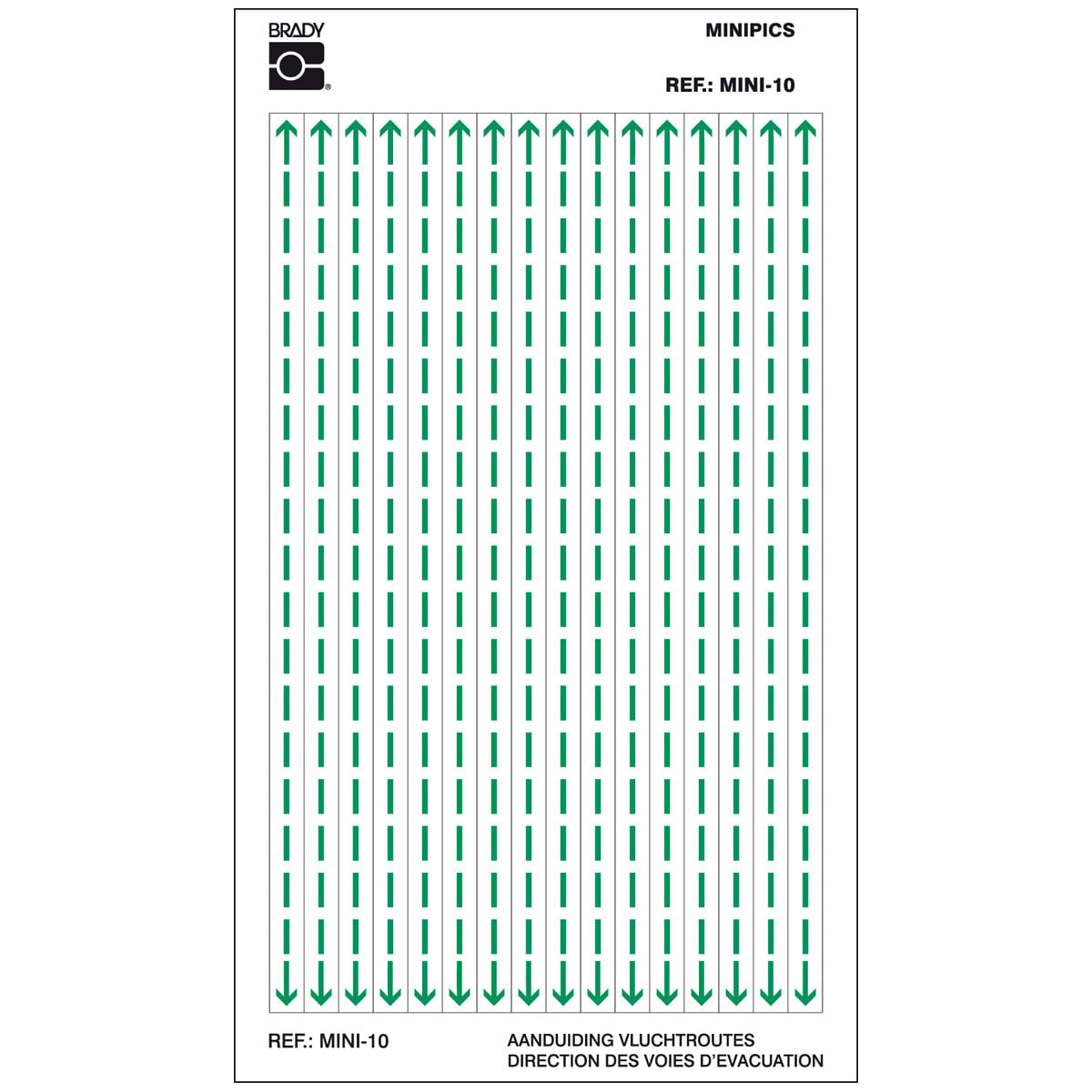 BRADY - Mini-pittogrammi – Mini 10: Uscite di emergenza