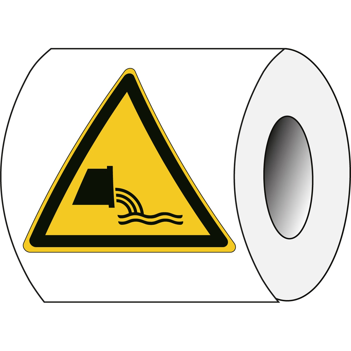 BRADY - Segnaletica di sicurezza ISO – Attenzione Deflusso acque reflue 301508