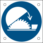 BRADY - Segnaletica di sicurezza ISO Usare la protezione regolabile della sega da tavolo 302695