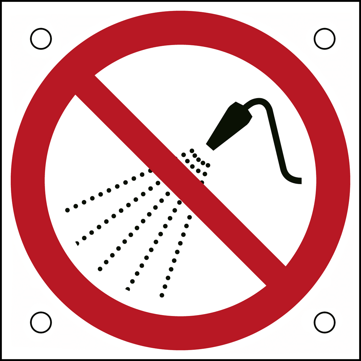 BRADY - Segnaletica di sicurezza ISO – Non spruzzare con acqua