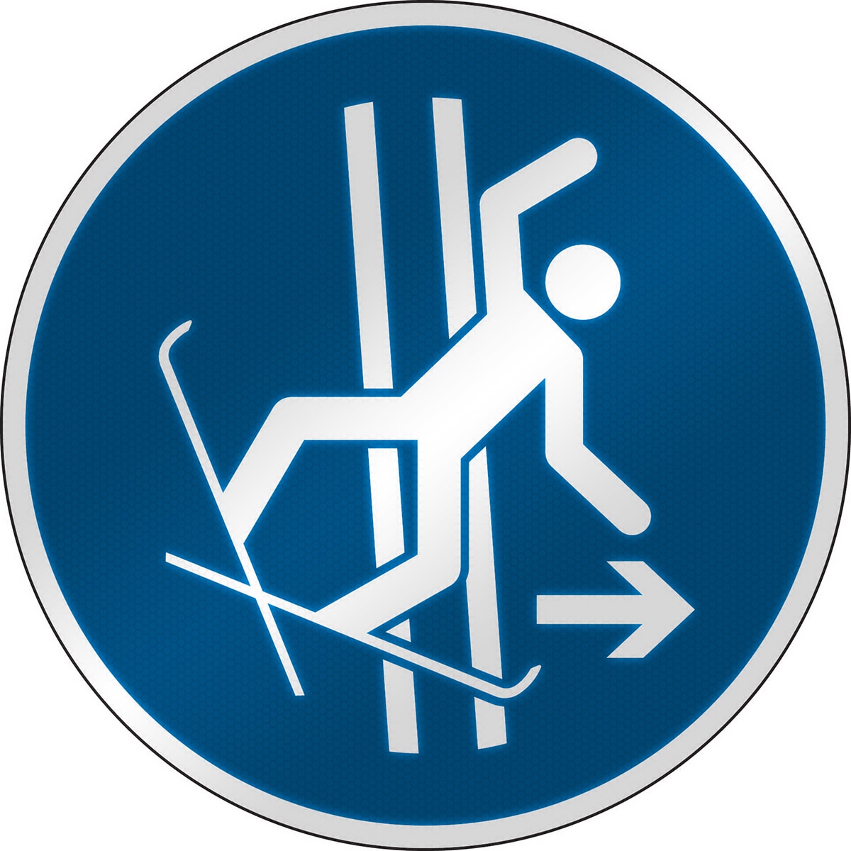 BRADY - Segnaletica di sicurezza ISO Lasciare immediatamente la pista in caso di caduta 303218