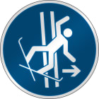 BRADY - Segnaletica di sicurezza ISO Lasciare immediatamente la pista in caso di caduta 303218