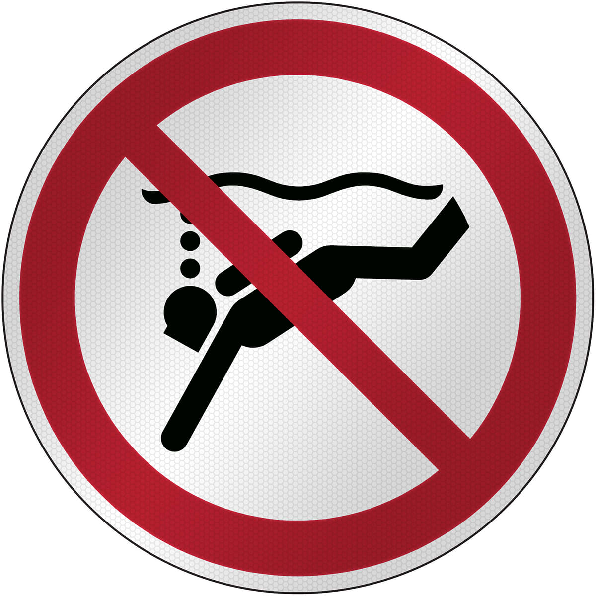 BRADY - Segnaletica di sicurezza ISO – Divieto di immersioni subacquee 303619