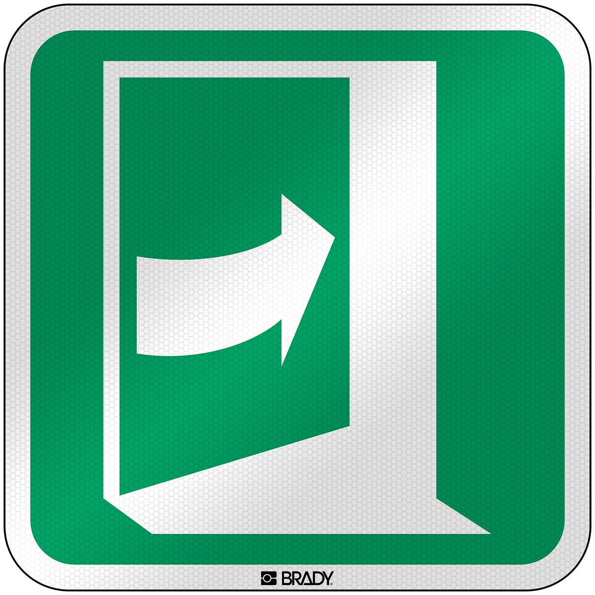 BRADY - Segnaletica di sicurezza ISO – Per aprire la porta, spingere lato destro 303781