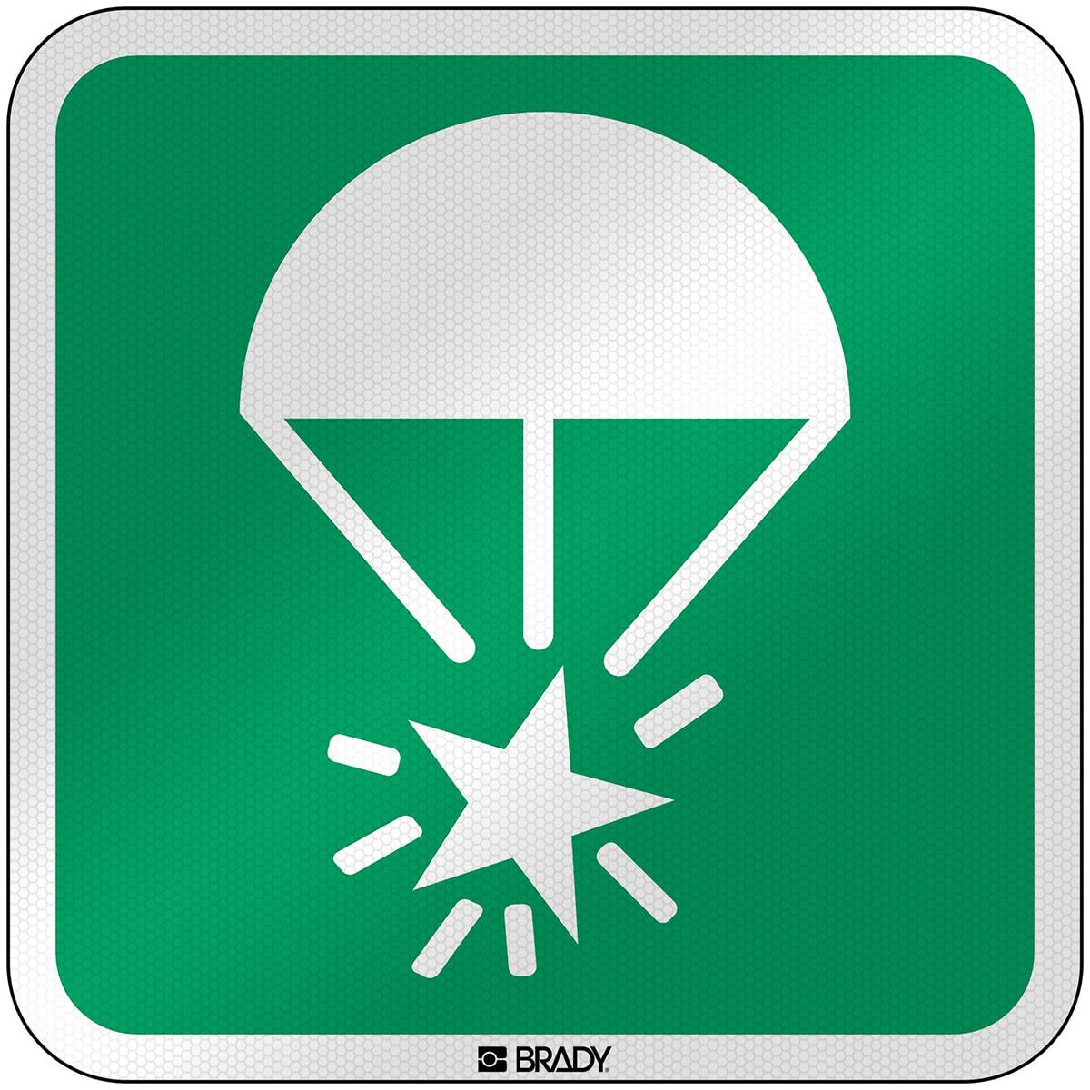 BRADY - Segnaletica di sicurezza ISO – Razzo luminoso con paracadute 303807