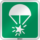 BRADY - Segnaletica di sicurezza ISO – Razzo luminoso con paracadute 303807