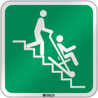 BRADY - Segnaletica di sicurezza ISO – Sedia di evacuazione 303818