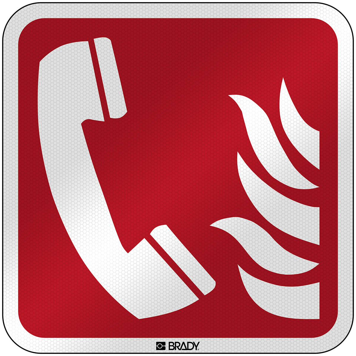 BRADY - Segnaletica di sicurezza ISO – Telefono di emergenza antincendio 303827
