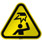 BRADY - Segnaletica di sicurezza ISO Attenzione Ostacoli sospesi 304473