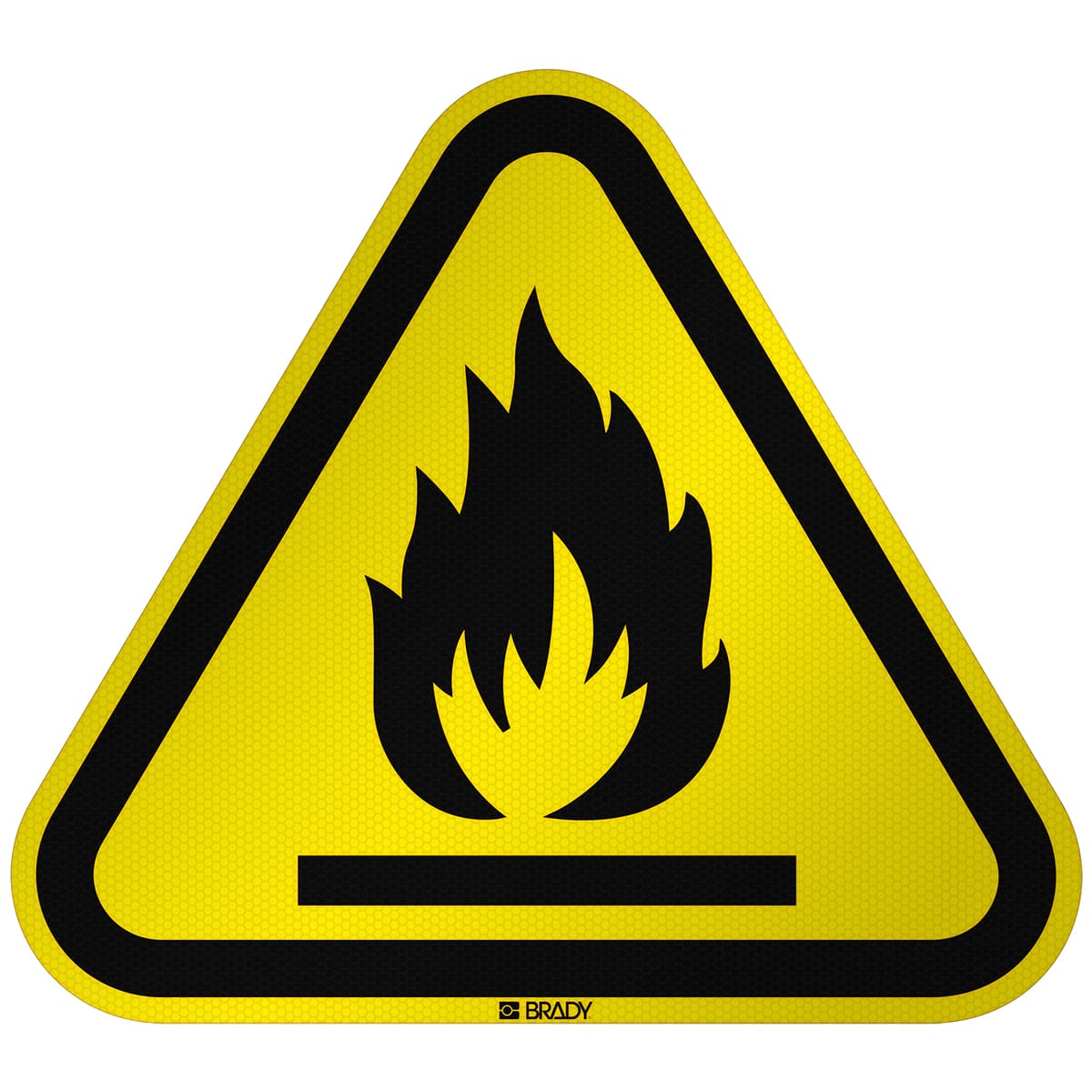 BRADY - Segnaletica di sicurezza ISO Attenzione Materiali infiammabili 304482