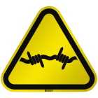 BRADY - Segnaletica di sicurezza ISO Attenzione Filo spinato 304590