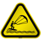 BRADY - Segnaletica di sicurezza ISO Attenzione Kite surfing 304853