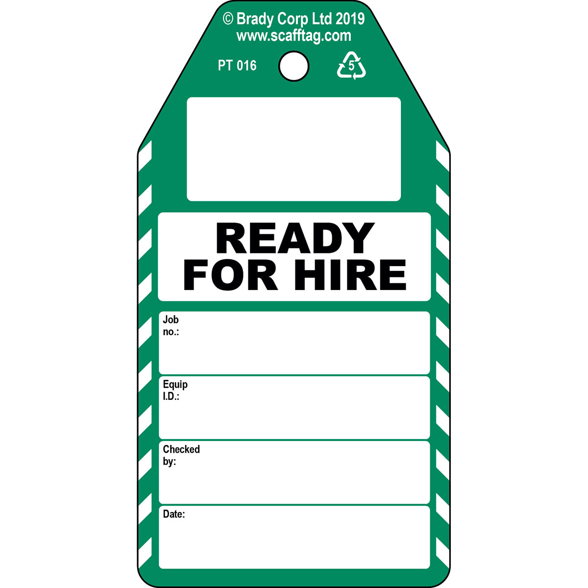 BRADY - Cartellino Ready for Hire 306733