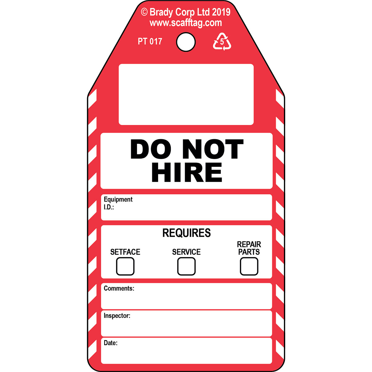 BRADY - Cartellino Do Not Hire