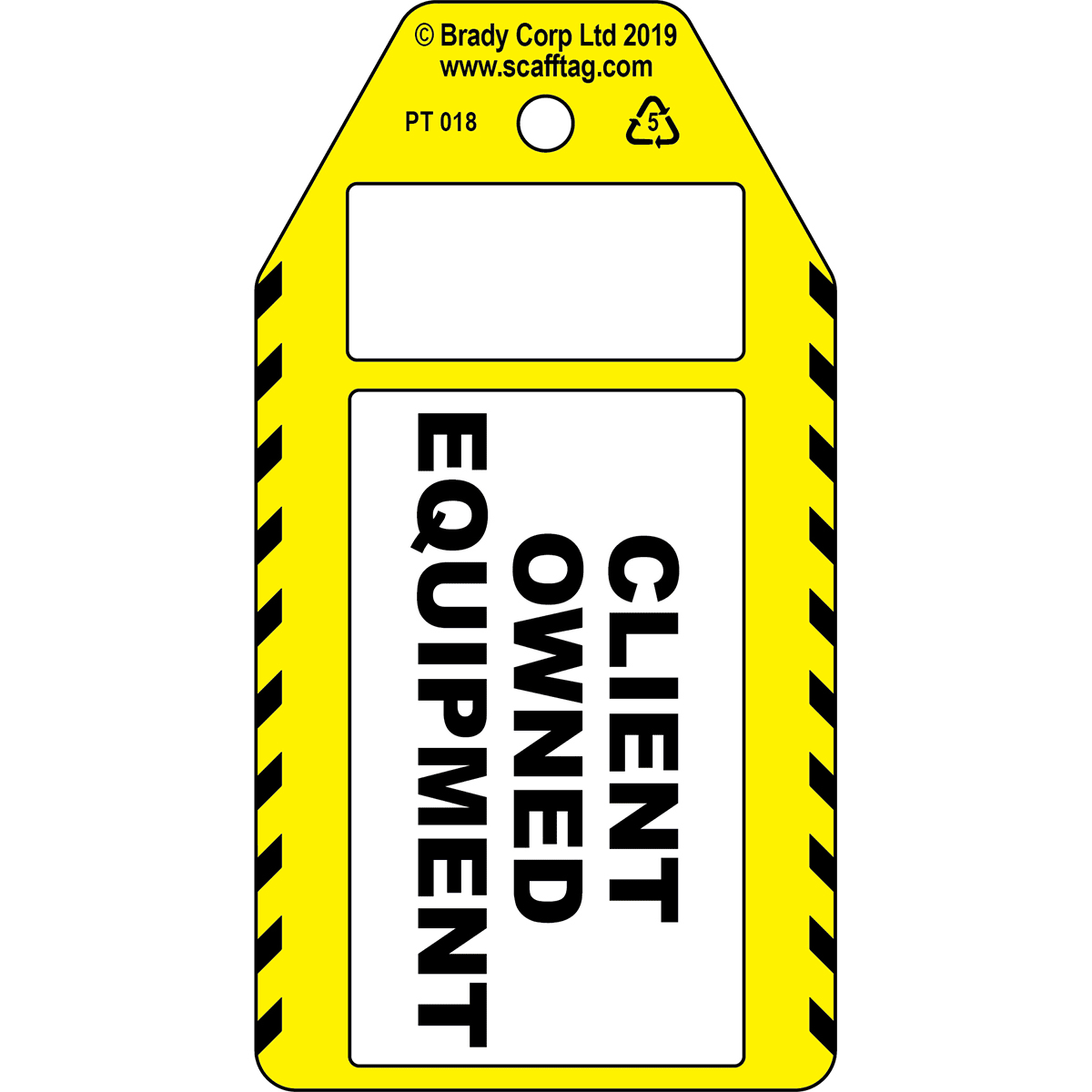 BRADY - Cartellino Client Owned Equipment
