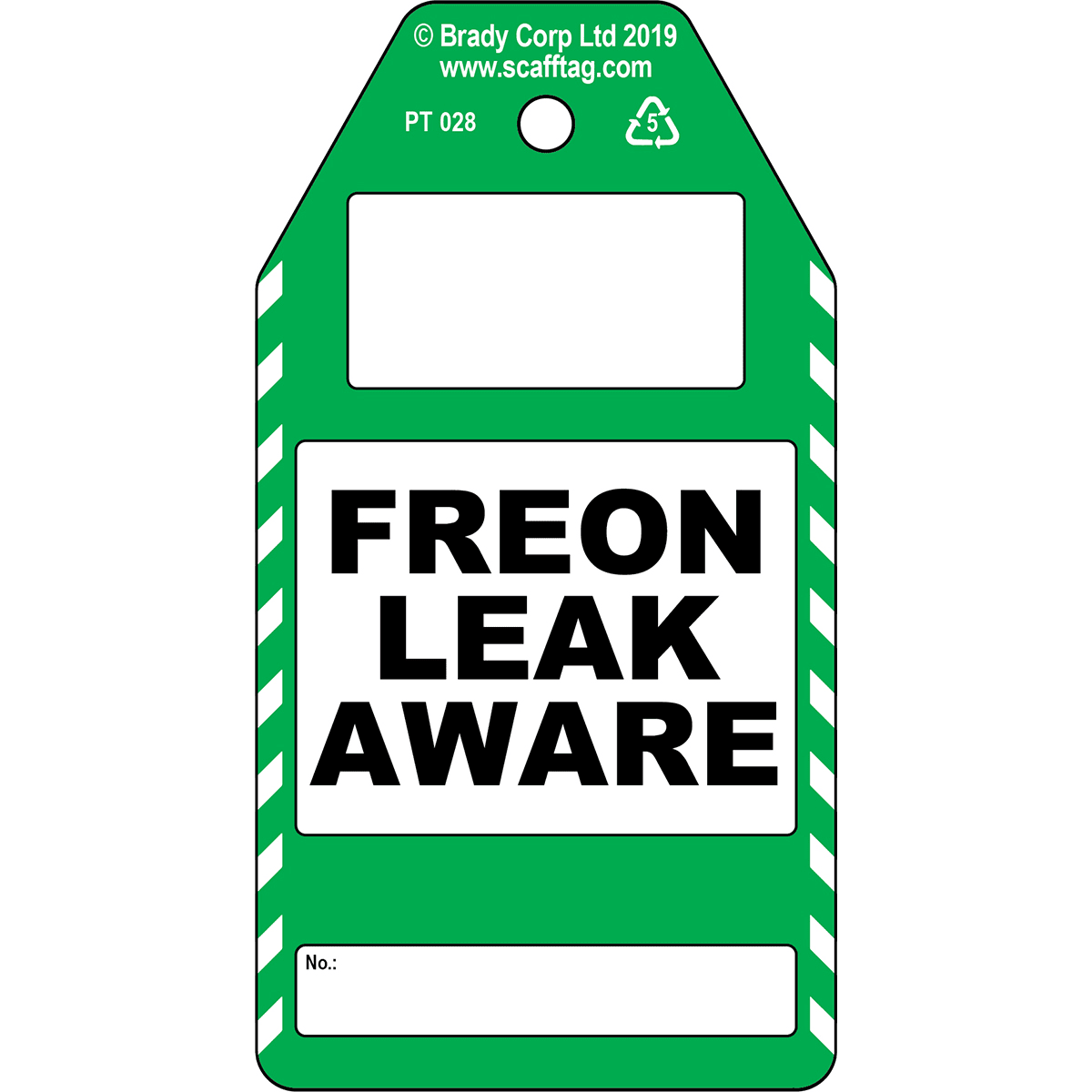 BRADY - Cartellino Freon Leak Aware