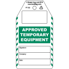 BRADY - Cartellino Approved Temporary Equipment