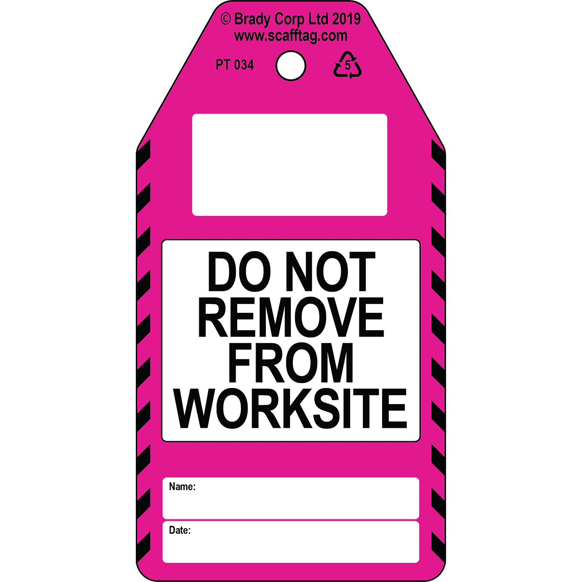 BRADY - Cartellino Do Not Remove from Worksite