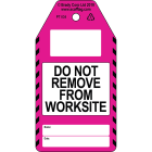 BRADY - Cartellino Do Not Remove from Worksite