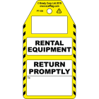 BRADY - Cartellino Rental Equipment (return to) 306753