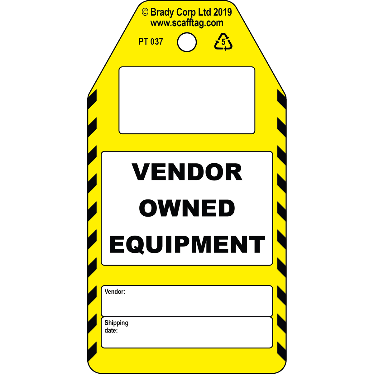 BRADY - Cartellino Vendor Owned Equipment