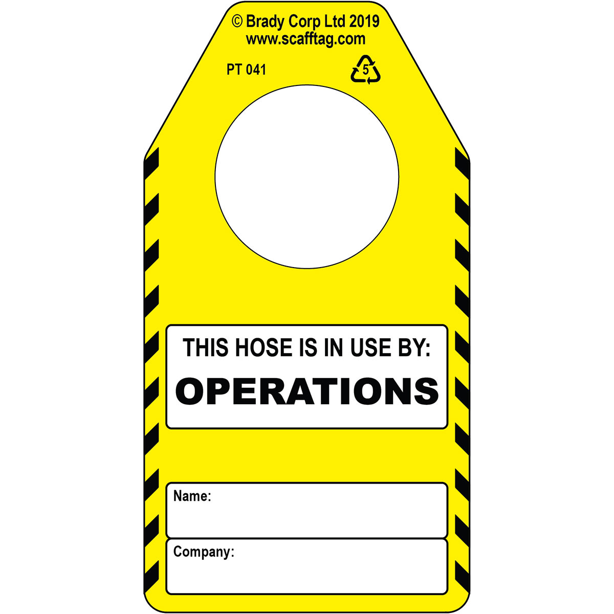 BRADY - Cartellino Hose (operations)