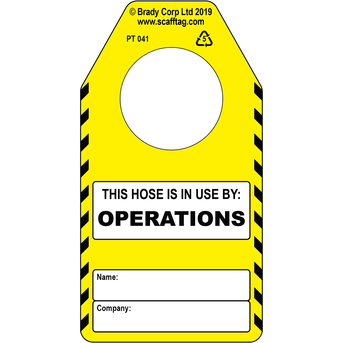 BRADY - Cartellino Hose (operations)