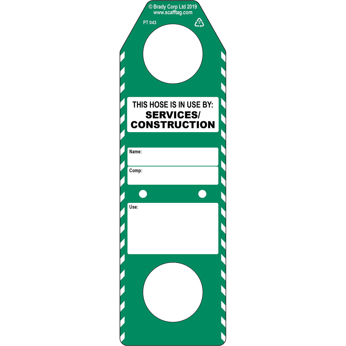 BRADY - Cartellino Hose in use (construction services)