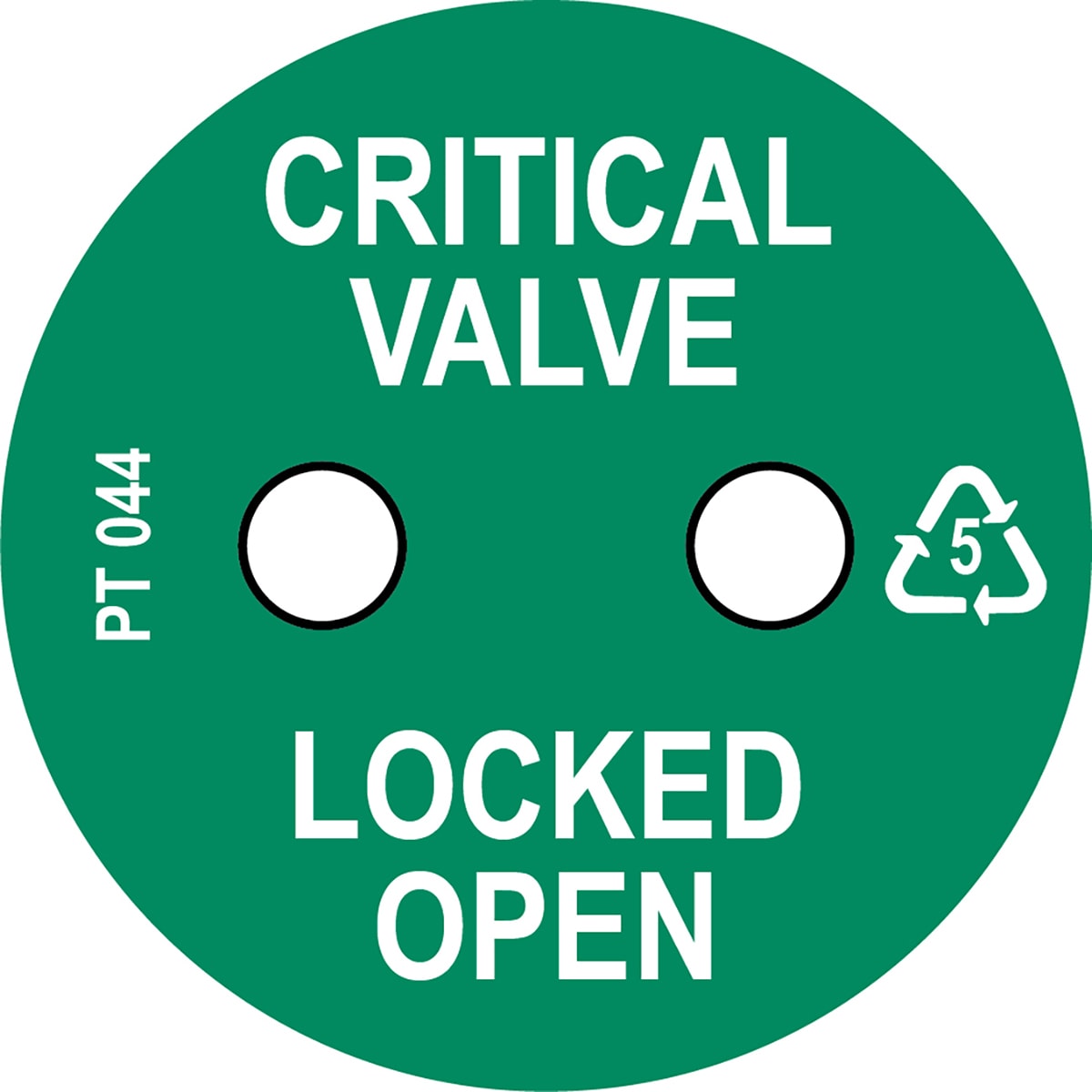 BRADY - Cartellino Critical Valve Locked OPEN
