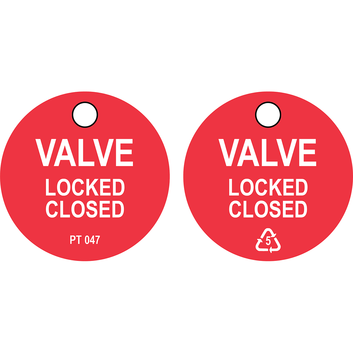 BRADY - Cartellino Valve Locked CLOSED