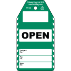 BRADY - Cartellino informativo (valvola) OPEN