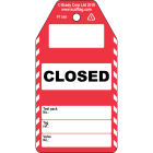 BRADY - Cartellino informativo (valvola) CLOSED